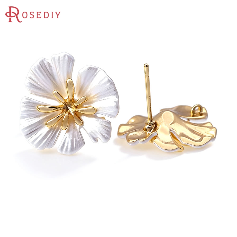 Pendientes de Flor de Latón Co - Jewelry Making Gold reseña y precio