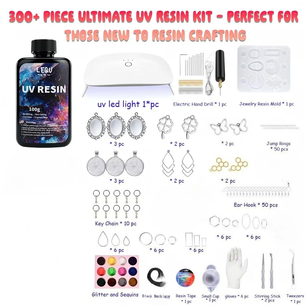 Kit de Resina UV de 300 Piezas - Jewelry Making Uv Resin Kit reseña y precio
