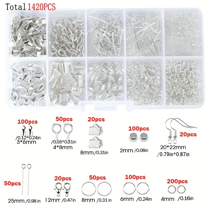 1420 piezas 1 caja Kit de acce - Jewelry Making Earring Supplies reseña y precio